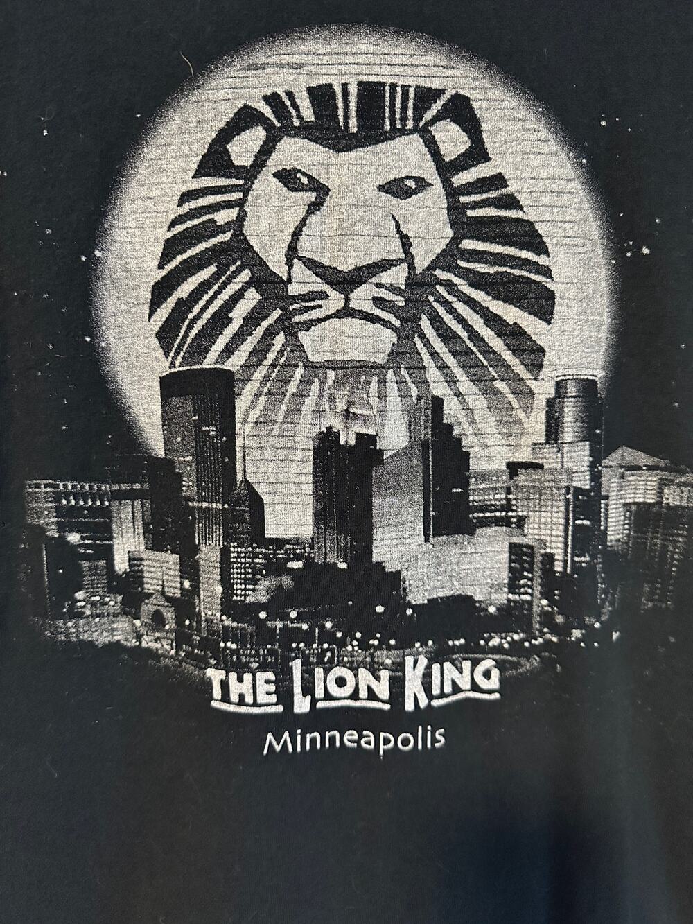 101. Vintage official The Lion King musical tshirt; Minneapolis; Size Small
